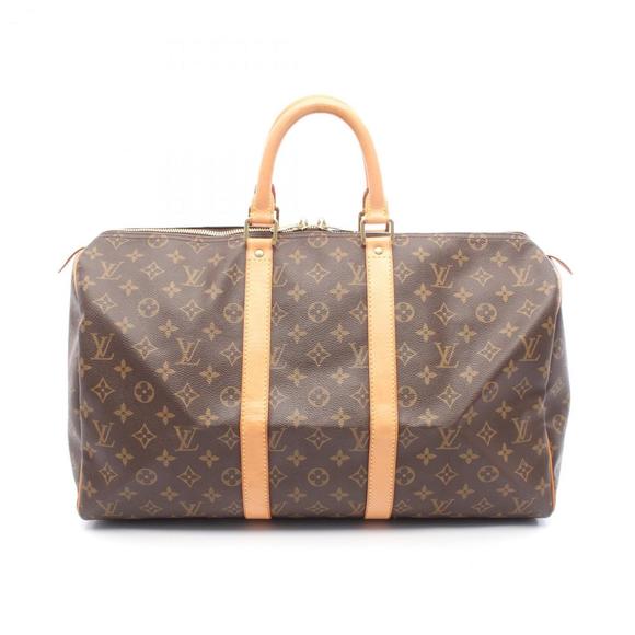 LOUIS VUITTON Brown Monogram Leather Boston Bag - Picture 1 of 11